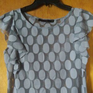 Limited grey polka dot top